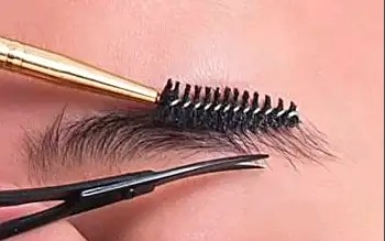 cut eyebrows with scissors