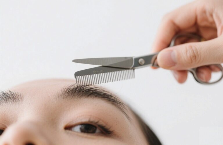 How to trim eyebrows with eyebrow scissors