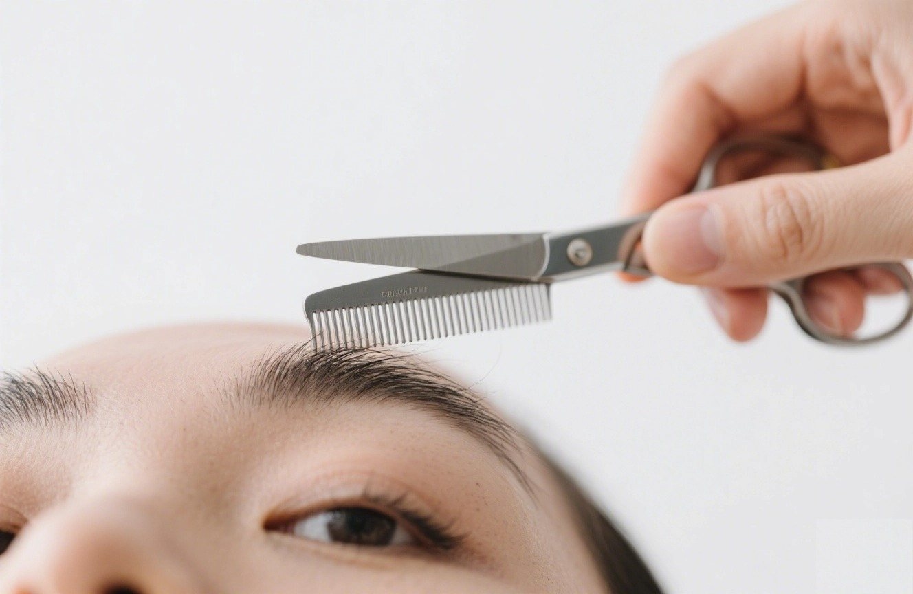 How to trim eyebrows with eyebrow scissors
