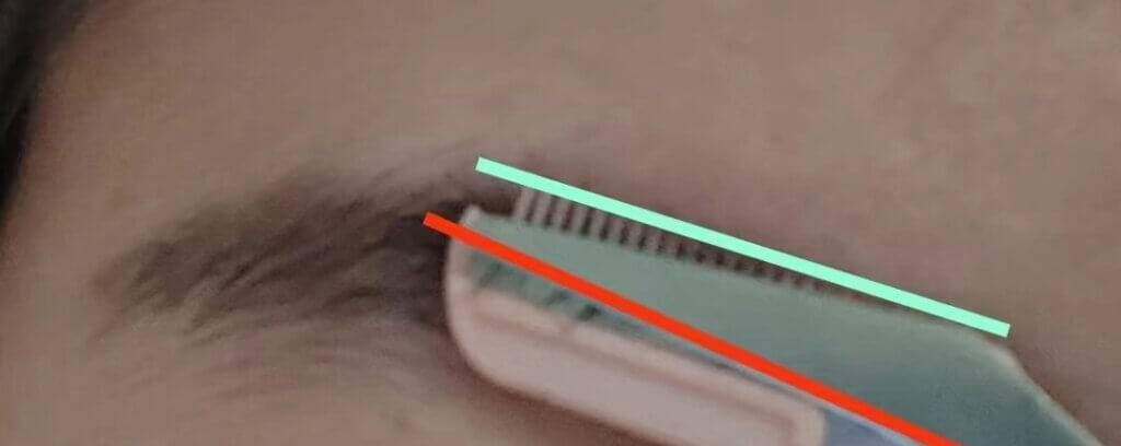 eyebrow scissors with comb
